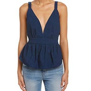 Free People Bruno Denim Top